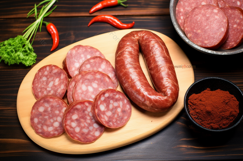 自制营养香肠肉肠砧板上的食材拍摄,高清,摄影图,摄影图片,图片大全,摄影图免费下载